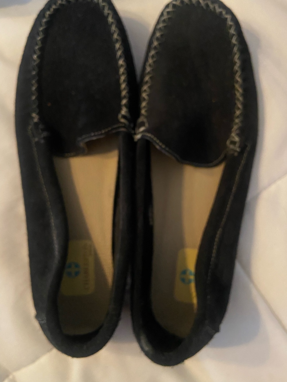 Womens Black and Slip-On Shoe